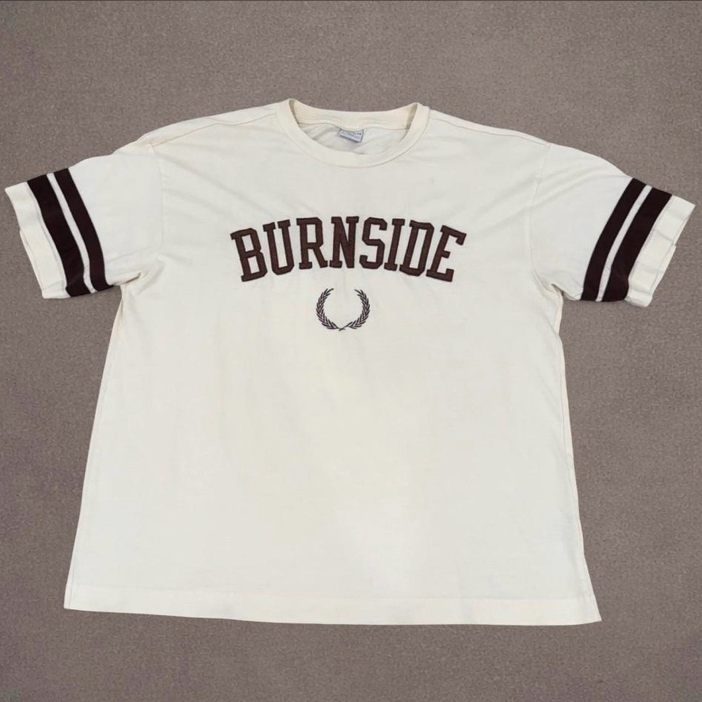 Burnside Brown & Cream Box Fit Tee